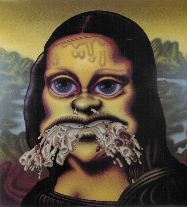 mona-lisa-throws-up-macaroni-1995_Peter Saul